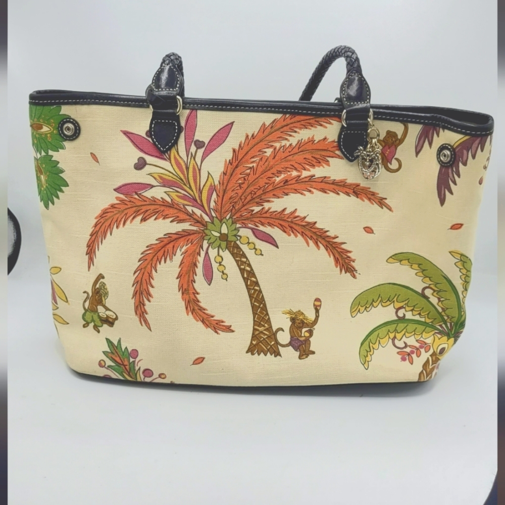 Brighton canvas monkey handbag purse